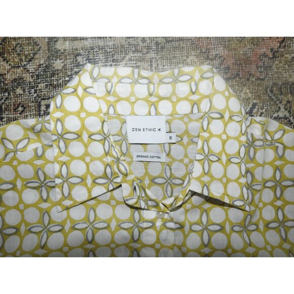 Zen Ethic Button Up Collared Shirt Dress Women's Small - Picture 2 of 8